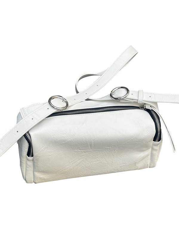 Qiao Ge PU jastučić kvadratna crossbody torba, mala veličina, gradski stil, zima 2024, unutarnji džep sa zipom