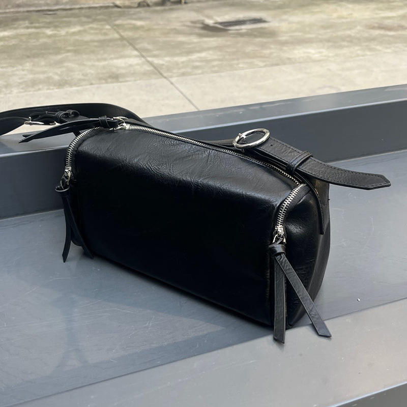 Qiao Ge PU jastučić kvadratna crossbody torba, mala veličina, gradski stil, zima 2024, unutarnji džep sa zipom