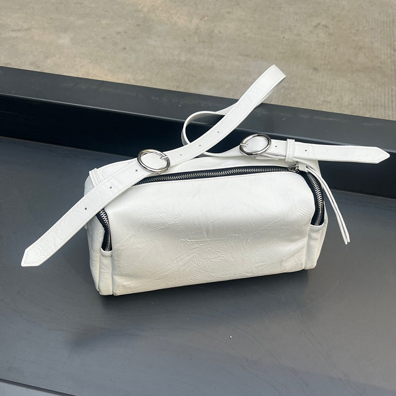 Qiao Ge PU jastučić kvadratna crossbody torba, mala veličina, gradski stil, zima 2024, unutarnji džep sa zipom