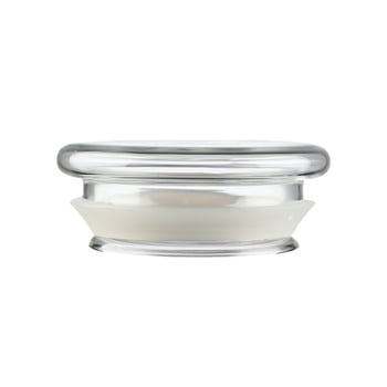 Capac de ceainic din sticlă borosilikată, cu mâner înalt — capac universal pentru ceainic și ceașcă, acoperire rotundă din sticlă