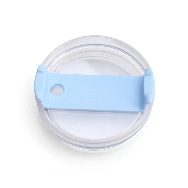 Capac pentru pahar auto de 40 oz cu mâner, transparent, sigilat, etanș, din plastic, capac rotativ cu orificiu pentru pai