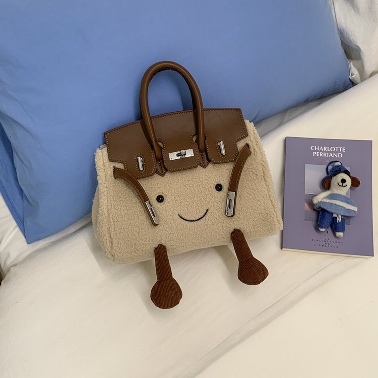 Ženska torba u korejskom stilu s plišanim dizajnom, crossbody Kelly torba s osmijehom