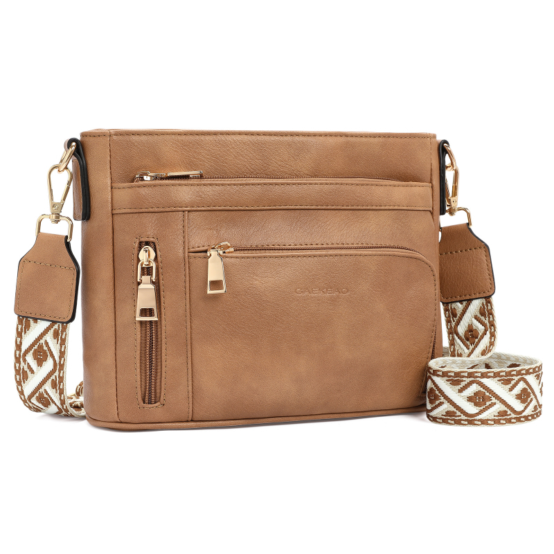 2025 nova retro crossbody torba velike kapacitete, široka naramenica, kvadratni oblik, više pretinaca, zatvarač, ženska torba 9805