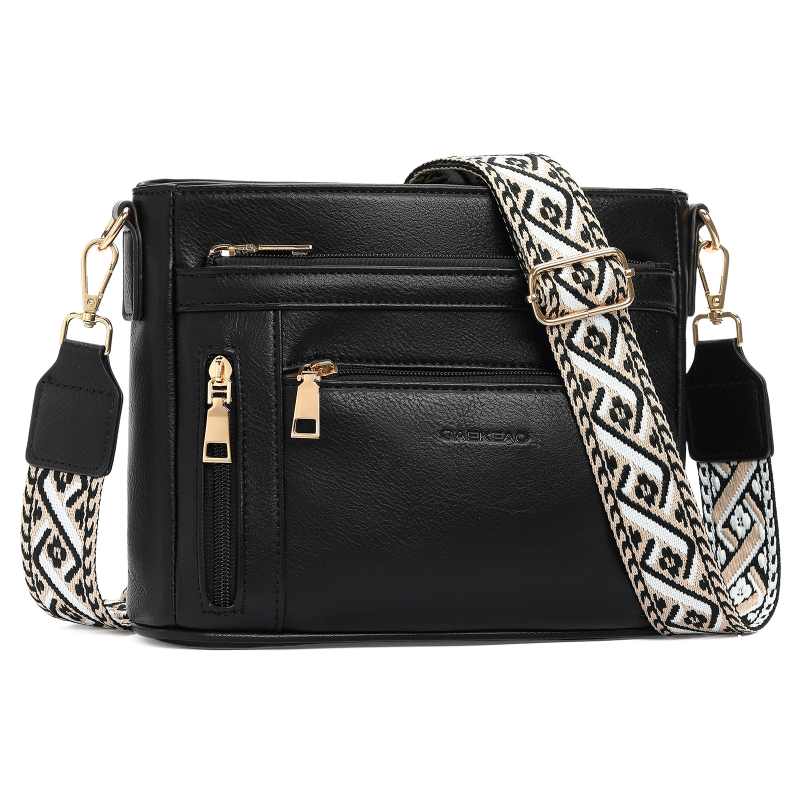 2025 nova retro crossbody torba velike kapacitete, široka naramenica, kvadratni oblik, više pretinaca, zatvarač, ženska torba 9805