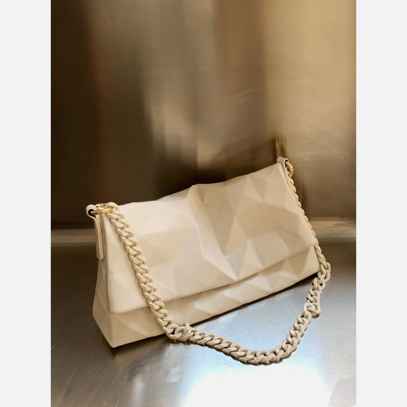 Geometrijska crossbody torbica s lancem, mala veličina, ženska torba za rame