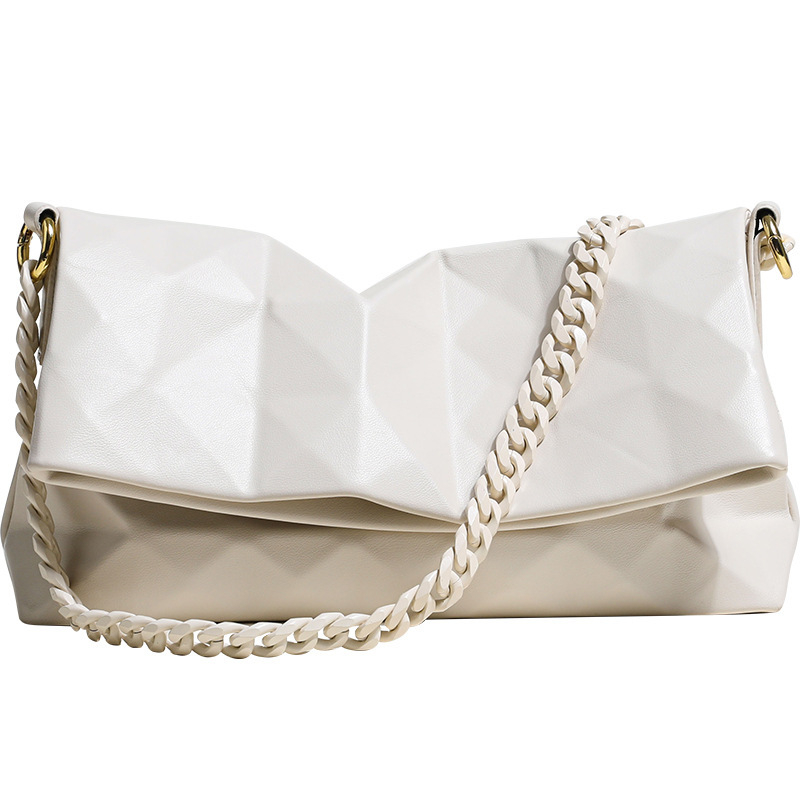 Geometrijska crossbody torbica s lancem, mala veličina, ženska torba za rame