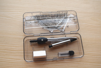 WTB-2902 Set kružilo i ravnalo s mehaničkom olovkom i gumom za učenike