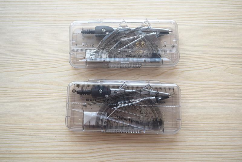 WTB-2902 Set kružilo i ravnalo s mehaničkom olovkom i gumom za učenike