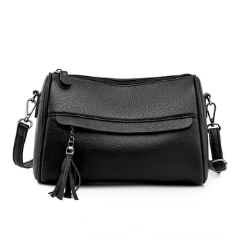Ženska torbica od prve slojevine teleće kože, oblik jastuka, velika kapaciteta, crossbody torba preko ramena