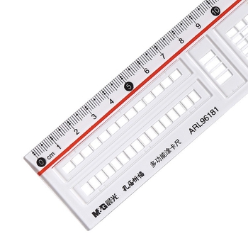 Plastični set ravnila za ispite, studentski set ravnila 96181