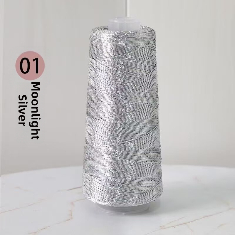 Zlatá a strieborná jadrová priadza, Feve štýlu lesklá kovová priadza na DIY kabelky
