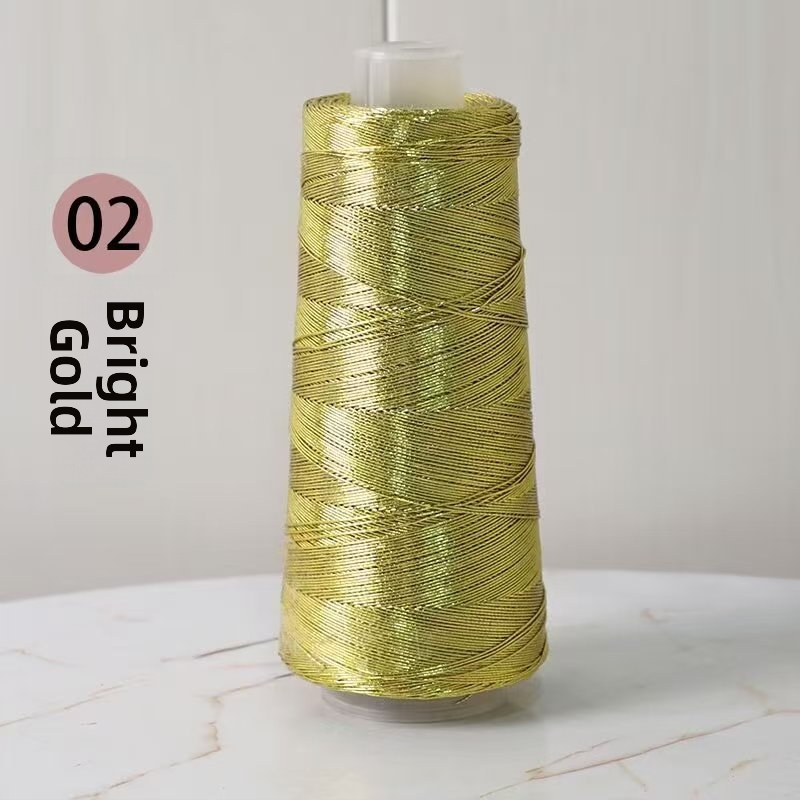 Zlatá a strieborná jadrová priadza, Feve štýlu lesklá kovová priadza na DIY kabelky