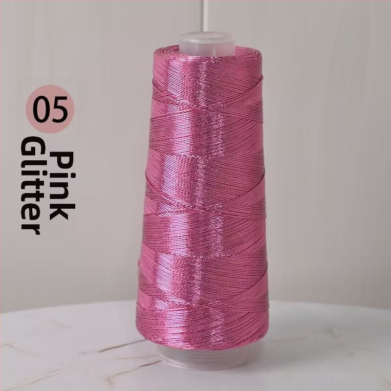 Zlatá a strieborná jadrová priadza, Feve štýlu lesklá kovová priadza na DIY kabelky