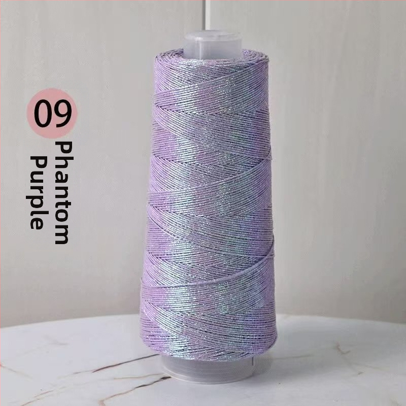 Zlatá a strieborná jadrová priadza, Feve štýlu lesklá kovová priadza na DIY kabelky