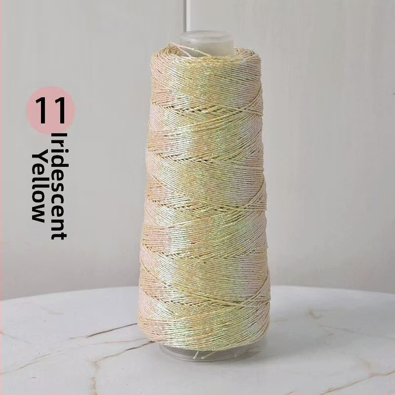 Zlatá a strieborná jadrová priadza, Feve štýlu lesklá kovová priadza na DIY kabelky