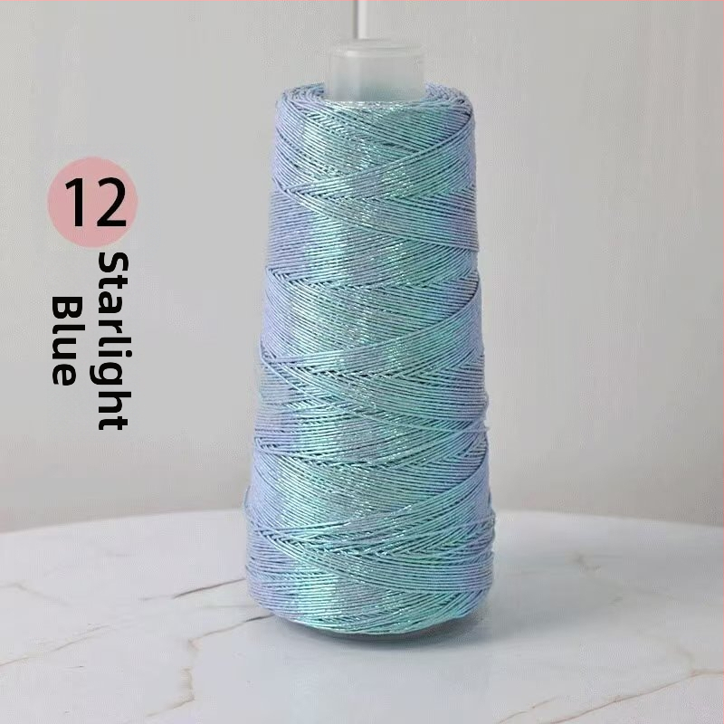 Zlatá a strieborná jadrová priadza, Feve štýlu lesklá kovová priadza na DIY kabelky