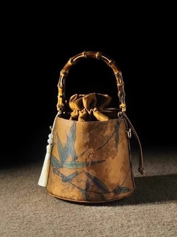 Torba od bambusa u kineskom stilu s resicama i dizajnom inspiriranim kineskom haljinom, ženska ručna torba, torba za rame i crossbody