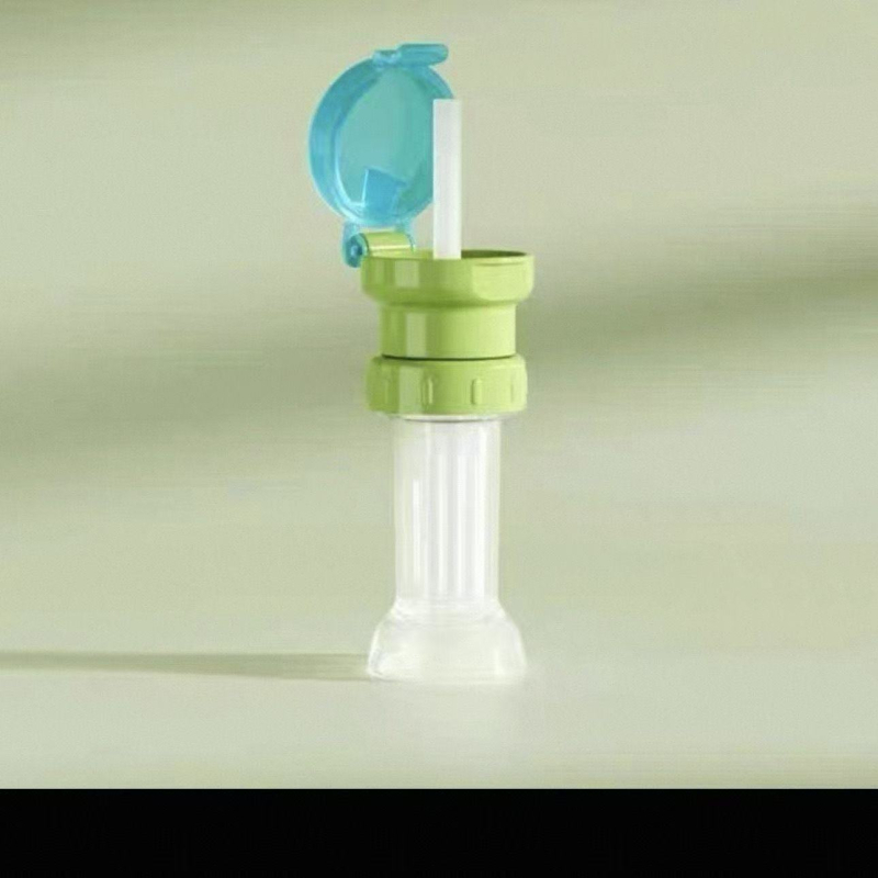 Capac 3 în 1 pentru sticlă cu pai, adaptor pentru gură mare și capac de conversie a gurii pentru sticlele copiilor, design cu frunză Orientală