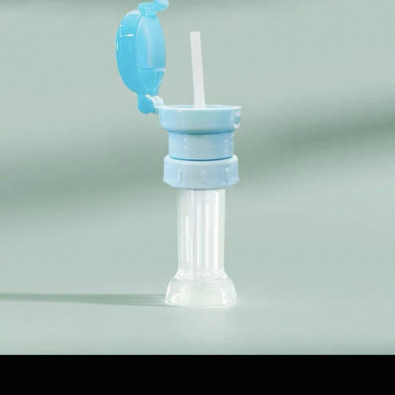 Capac 3 în 1 pentru sticlă cu pai, adaptor pentru gură mare și capac de conversie a gurii pentru sticlele copiilor, design cu frunză Orientală
