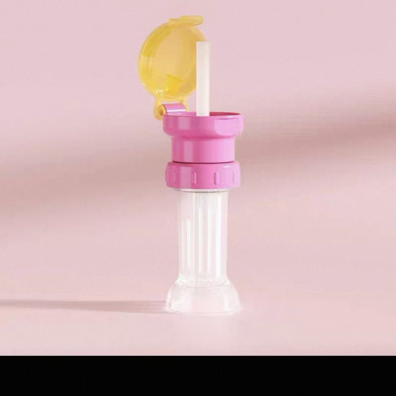 Capac 3 în 1 pentru sticlă cu pai, adaptor pentru gură mare și capac de conversie a gurii pentru sticlele copiilor, design cu frunză Orientală