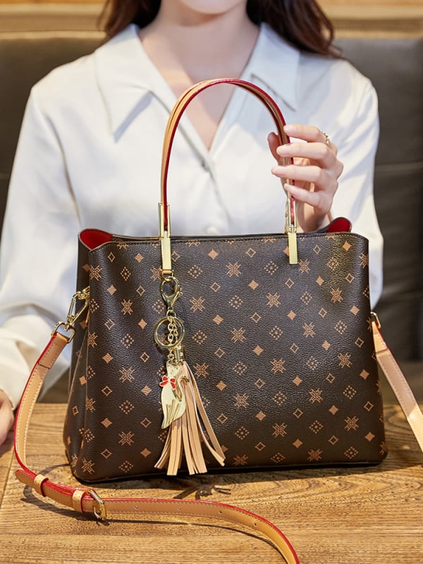 Ženska torbica od prave kože, crossbody bucket bag velikog kapaciteta, moderan stil