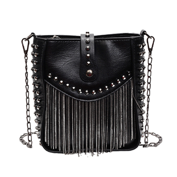 Ženska torbica s lancem i resicama, vintage crossbody bucket bag, visoka kvaliteta za svakodnevnu upotrebu