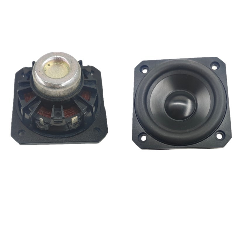 4 Ω/8 Ω, 25 W, 3 inča, 78×78 mm, NdFeB unutarnji magnet, zvučnik punog raspona, jedinstvena vokalna kvaliteta i elegantan dizajn