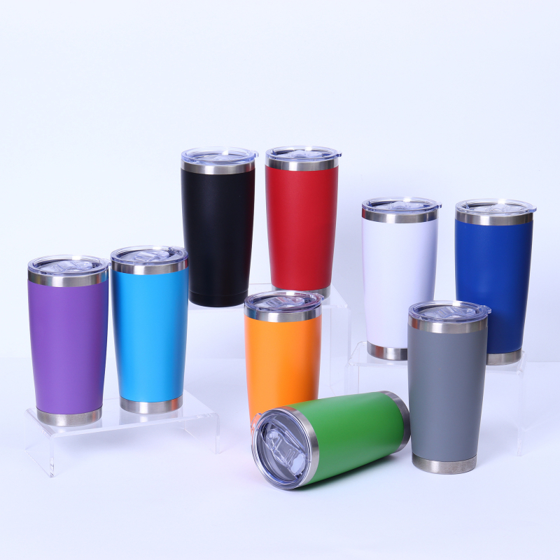 Cupe auto cu pereți dubli, 20 oz, cu capac, din oțel inoxidabil 304, termos izolat portabil