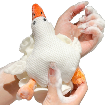 Balon de baie drăguț, unisex, cu spumă bogată, textură moale, design cu floare desen animat, cusut, plasă de spumă durabilă