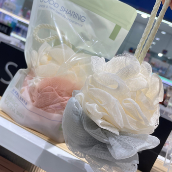 Keqi Balon de baie cu plasă suspendată, spumă bogată, floare de baie, culoare aleatorie, model 1088
