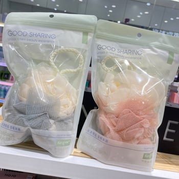 Keqi Balon de baie cu plasă suspendată, spumă bogată, floare de baie, culoare aleatorie, model 1088