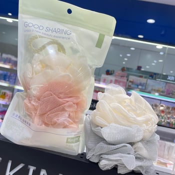 Keqi Balon de baie cu plasă suspendată, spumă bogată, floare de baie, culoare aleatorie, model 1088