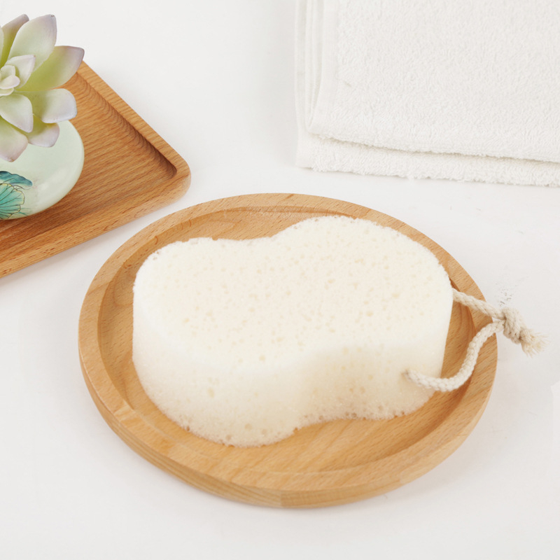 Meiliya burete de baie pentru spate, exfoliere intensă, textură spumoasă cu design fagure