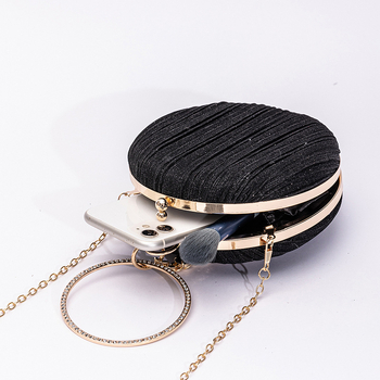 Ženska sferna mala torbica s resicama, jednobojna večernja crossbody torba sa zatvaračem