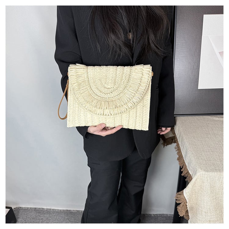 Ženska crossbody torba od slame za plažu, etno stil, visoka kvaliteta