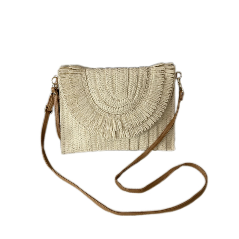 Ženska crossbody torba od slame za plažu, etno stil, visoka kvaliteta