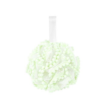 Bilă de baie cu floare și perle – burete spumant, accesoriu drăguț pentru baie