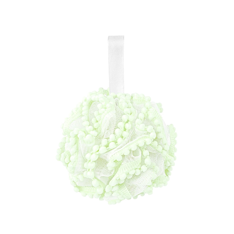 Bilă de baie cu floare și perle – burete spumant, accesoriu drăguț pentru baie