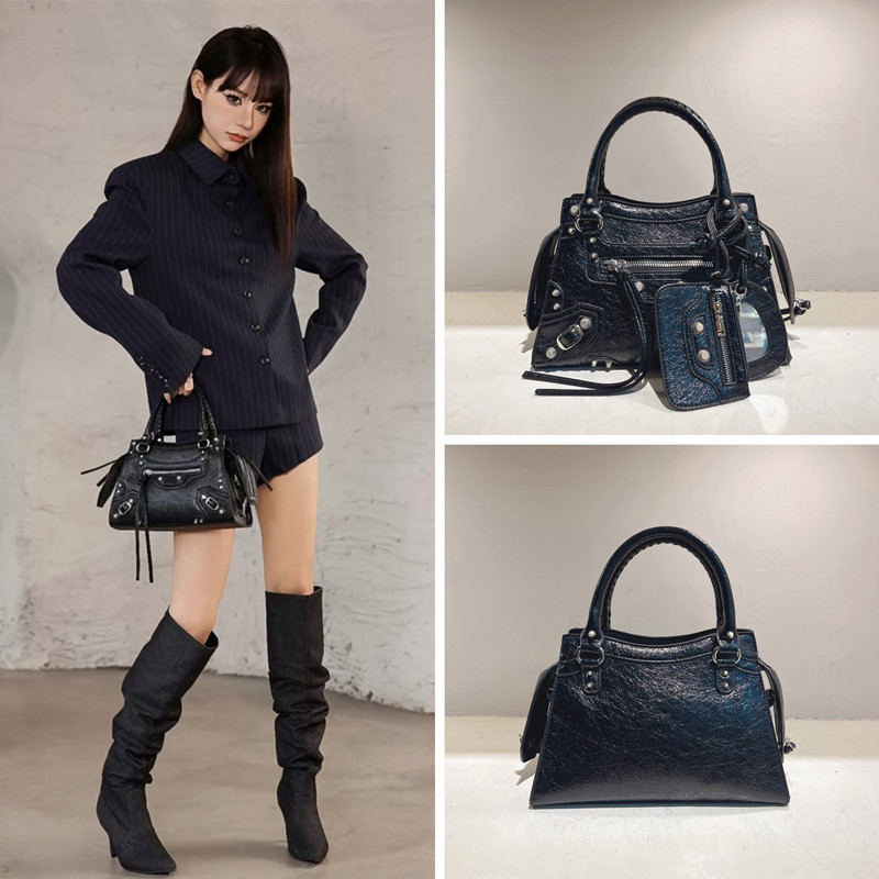 Ženska kožna torbica s ukrasima u stilu motocikla, retro, velika zapremina, preko ramena ili crossbody