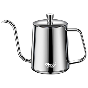 Κανά pour-over από ανοξείδωτο ατσάλι 304 με έλεγχο θερμοκρασίας, στενό μακρύ στόμιο, χειροποίητο εργαλείο καφέ