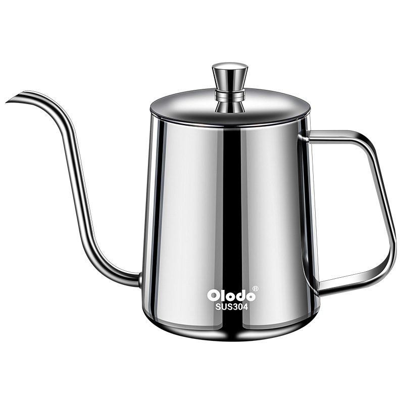 Κανά pour-over από ανοξείδωτο ατσάλι 304 με έλεγχο θερμοκρασίας, στενό μακρύ στόμιο, χειροποίητο εργαλείο καφέ