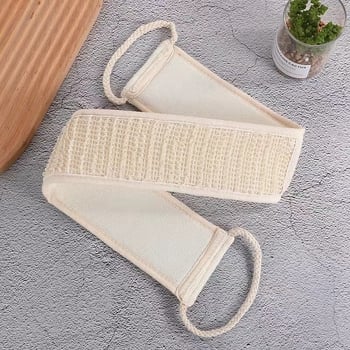 Sisal natural pentru spate, buretă de baie lungă cu șnur de masaj pentru exfoliere profundă