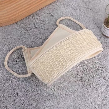 Sisal natural pentru spate, buretă de baie lungă cu șnur de masaj pentru exfoliere profundă