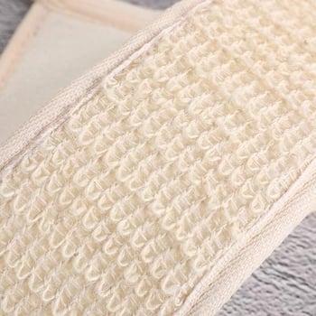 Sisal natural pentru spate, buretă de baie lungă cu șnur de masaj pentru exfoliere profundă