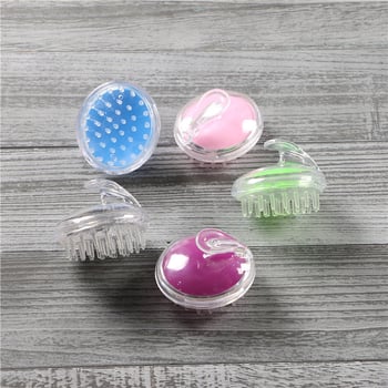 Perie de șampon din cristal transparent pentru masajul scalpului
