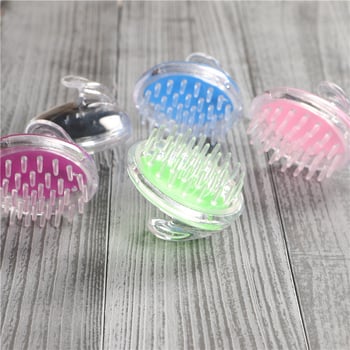 Perie de șampon din cristal transparent pentru masajul scalpului