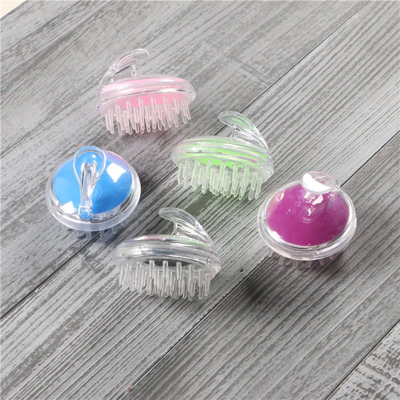 Perie de șampon din cristal transparent pentru masajul scalpului