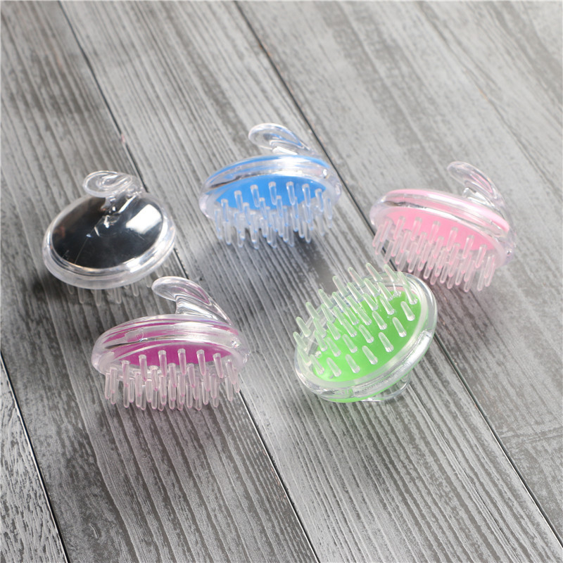 Perie de șampon din cristal transparent pentru masajul scalpului