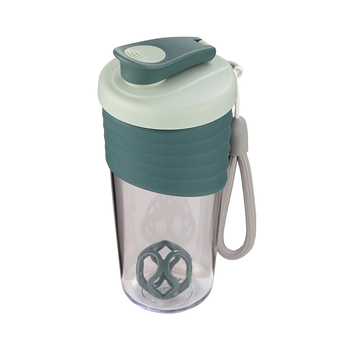Shaker pentru fitness în aer liber, recipient portabil pentru proteine, milkshake, din plastic, etanș, cu mâner din sfoară