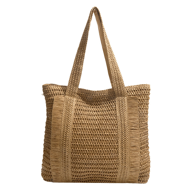 Tote torba od pletene slamene s velikim kapacitetom – svakodnevna upotreba, preko ramena ili crossbody
